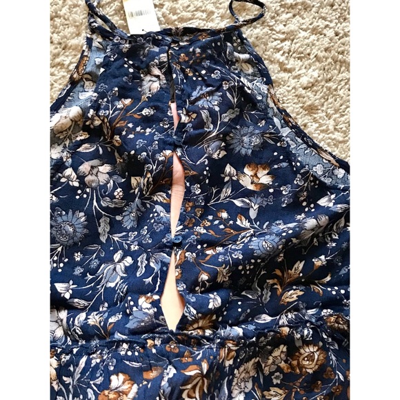 NWT AE Floral High-Neck Flowy Top - Picture 6 of 8